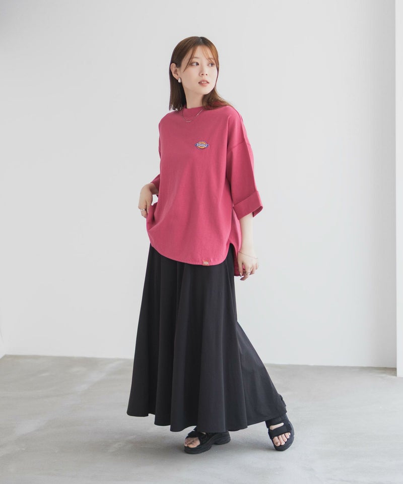 Dickies 刺繍6分袖ロールアップTシャツ レディース メール便 対応商品商品画像-18