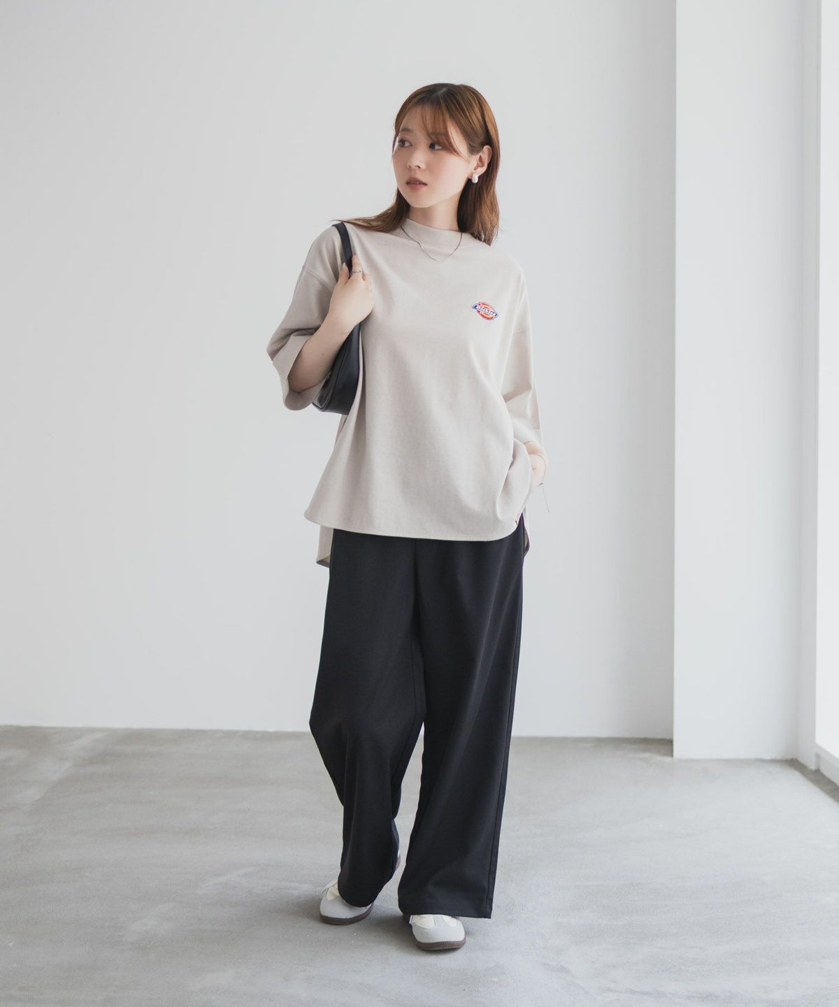 Dickies 刺繍6分袖ロールアップTシャツ レディース ネコポス 対応商品