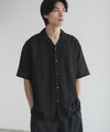 URBAN COLLECTION カラミ織りストライプ オープンカラーシャツ メンズ商品サムネイル-4