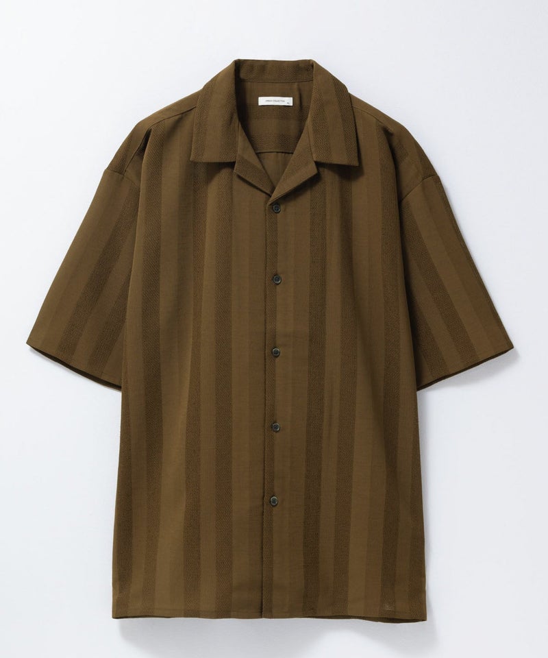 URBAN COLLECTION  カラミ織りストライプ オープンカラーシャツ メンズ商品画像-25