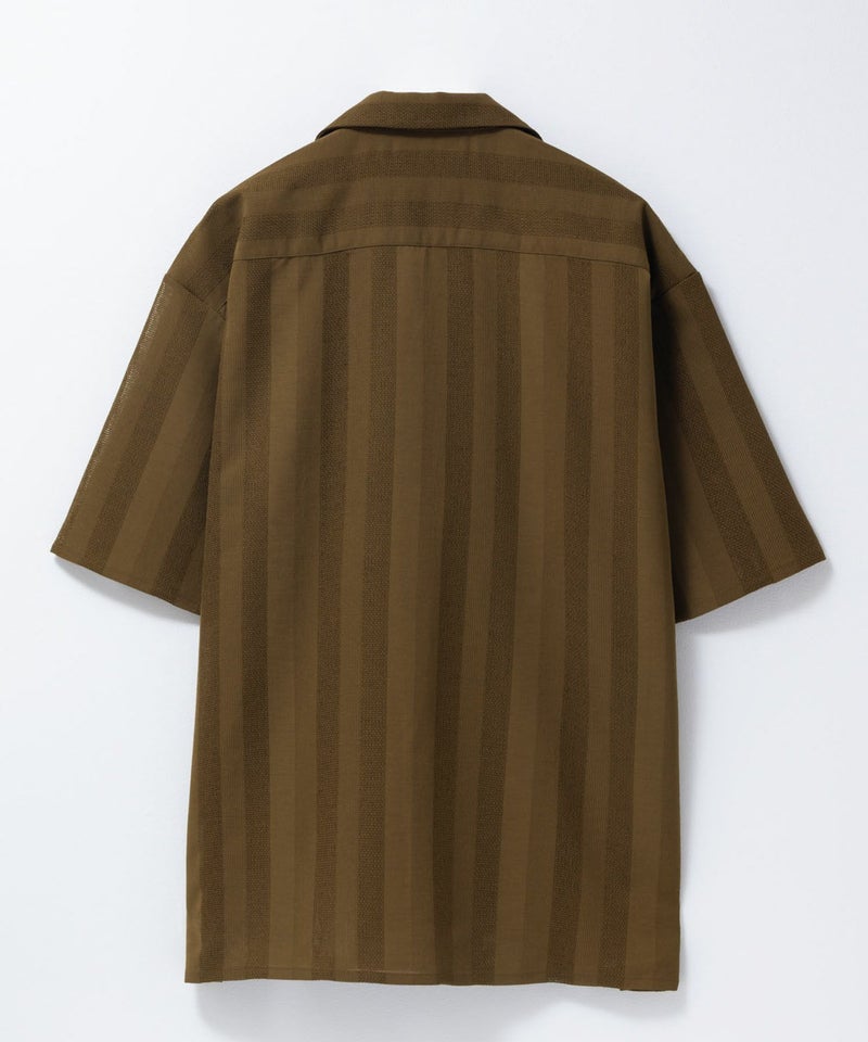 URBAN COLLECTION カラミ織りストライプ オープンカラーシャツ メンズ商品画像-26
