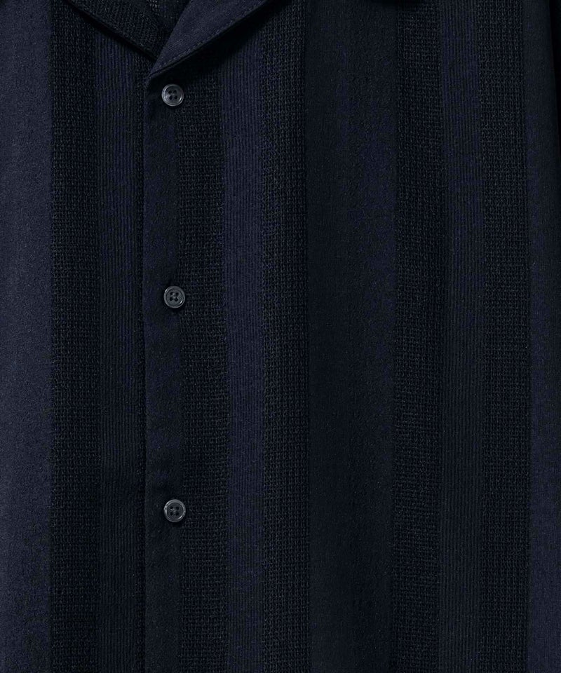 URBAN COLLECTION カラミ織りストライプ オープンカラーシャツ メンズ商品画像-27