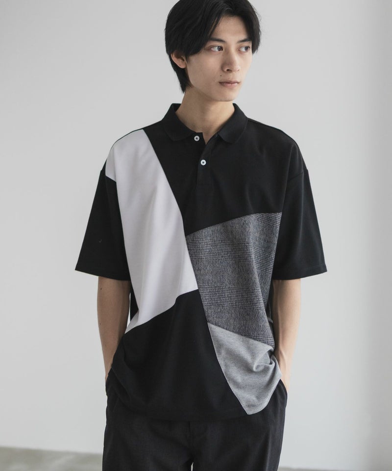 URBAN COLLECTION 鹿の子切替ポロシャツ メンズ商品画像-2