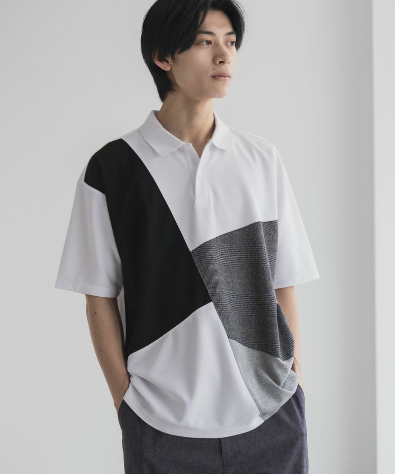 URBAN COLLECTION 鹿の子切替ポロシャツ メンズ商品画像-5