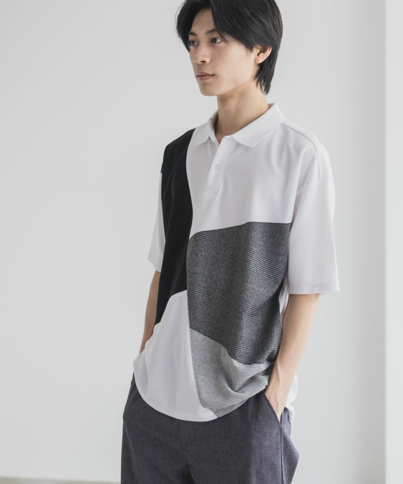 URBAN COLLECTION 鹿の子切替ポロシャツ メンズ商品画像-6