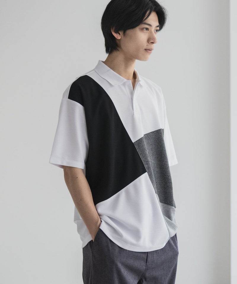 URBAN COLLECTION 鹿の子切替ポロシャツ メンズ商品画像-7