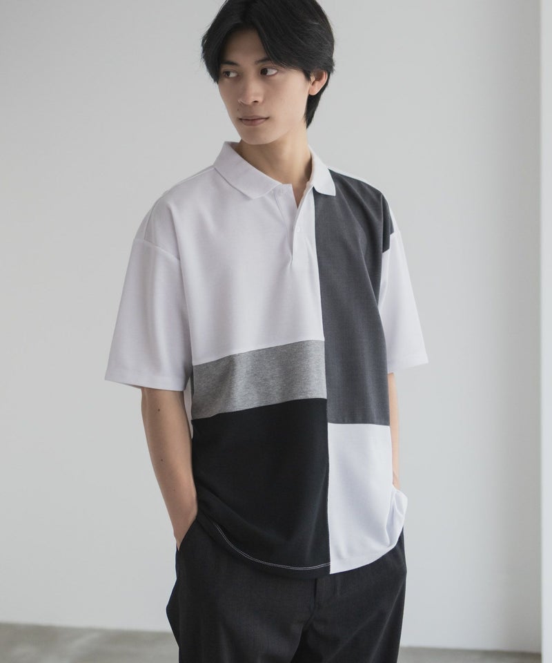 URBAN COLLECTION  鹿の子切替ポロシャツ メンズ商品画像-3