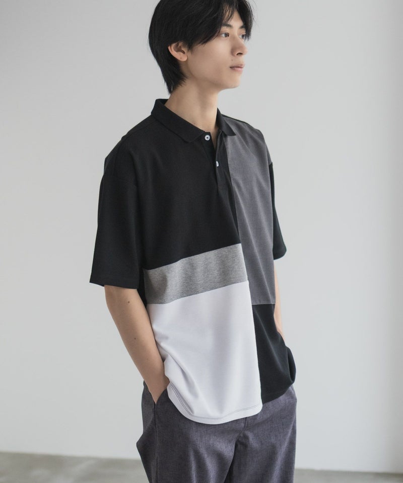 URBAN COLLECTION  鹿の子切替ポロシャツ メンズ商品画像-10