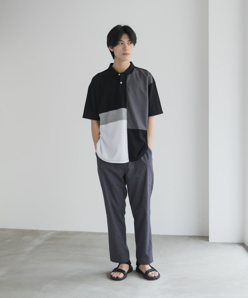 URBAN COLLECTION  鹿の子切替ポロシャツ メンズ商品画像-14