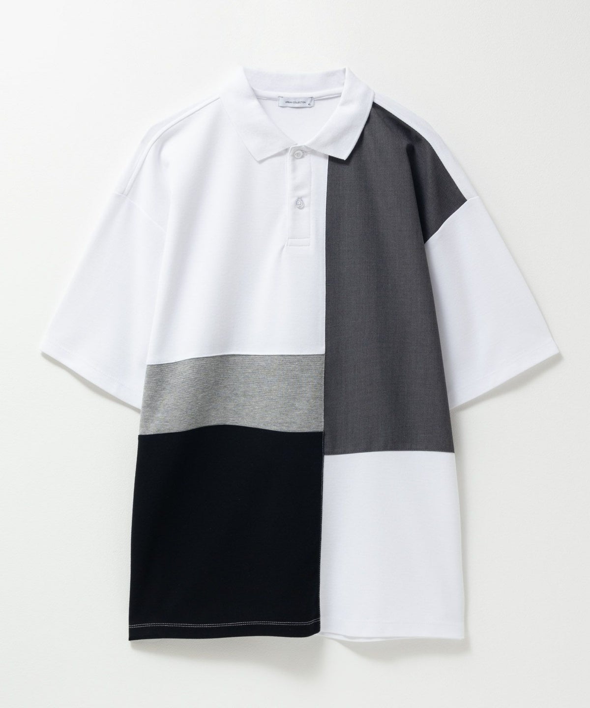 URBAN COLLECTION 鹿の子切替ポロシャツ メンズ