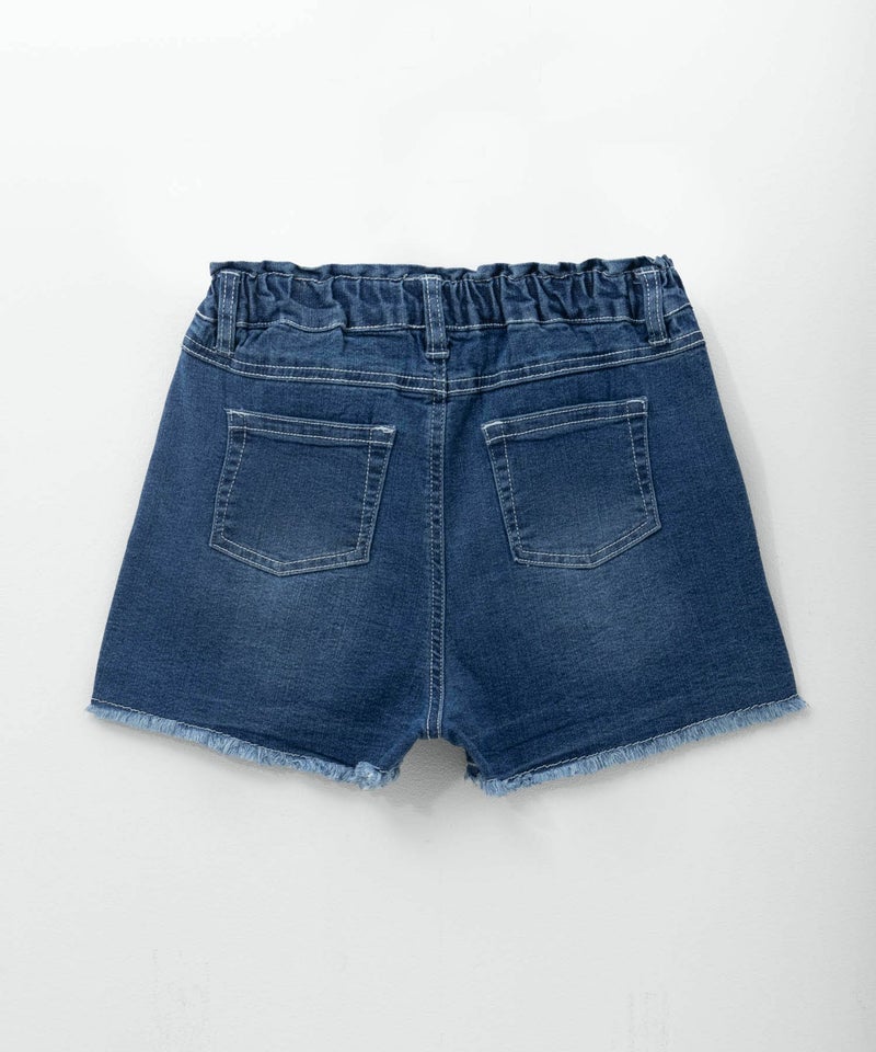 NAVY のびるモン デニムフリンジショートパンツ キッズ商品画像-2