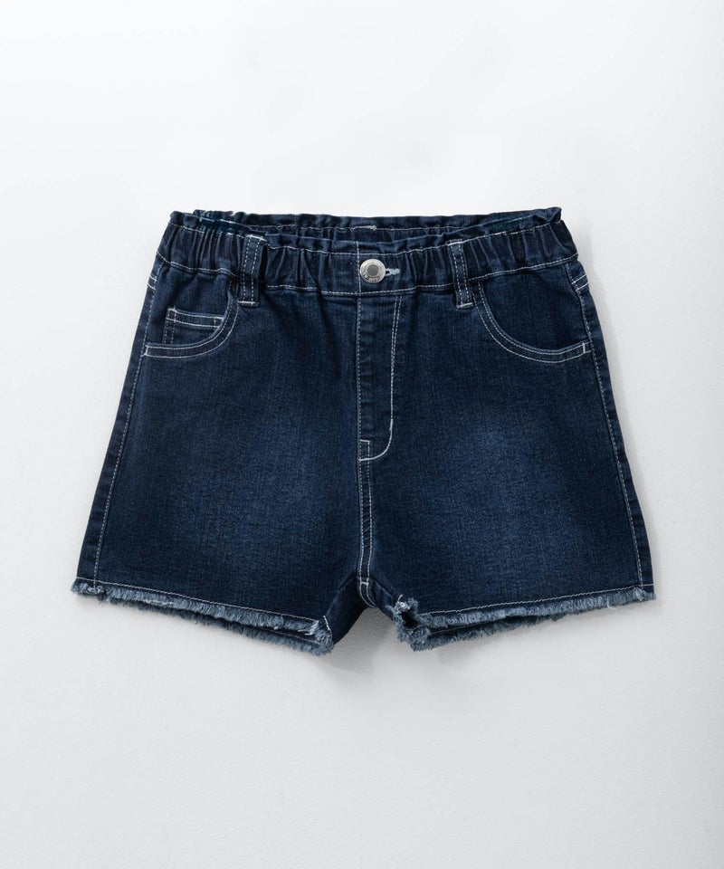 NAVY のびるモン デニムフリンジショートパンツ キッズ商品画像-7