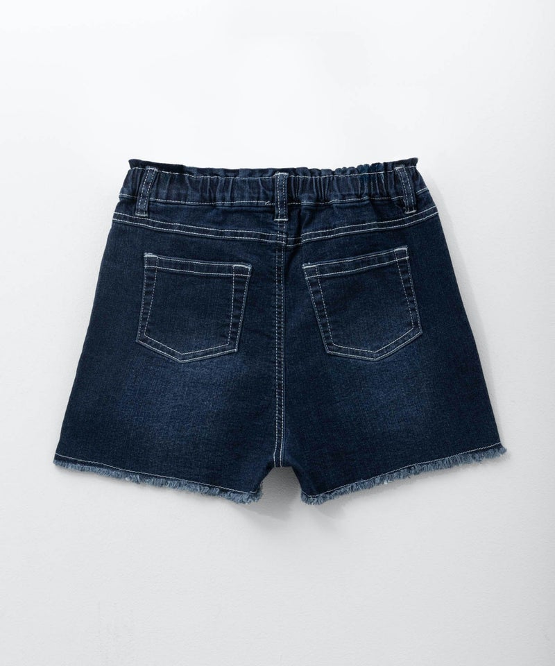 NAVY のびるモン デニムフリンジショートパンツ キッズ商品画像-8