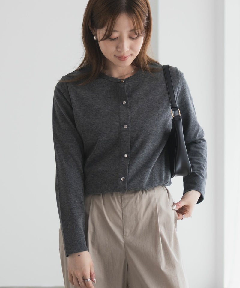UVカット ドット釦カーディガン レディース商品画像-3