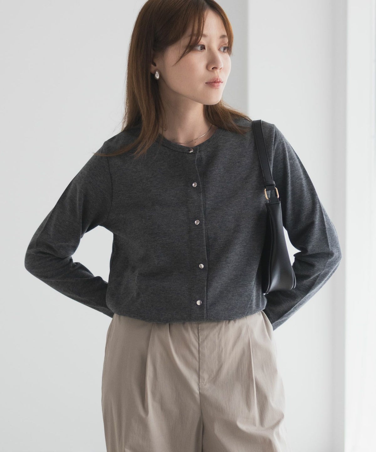 [期間限定価格]UVカット ドット釦カーディガン レディース