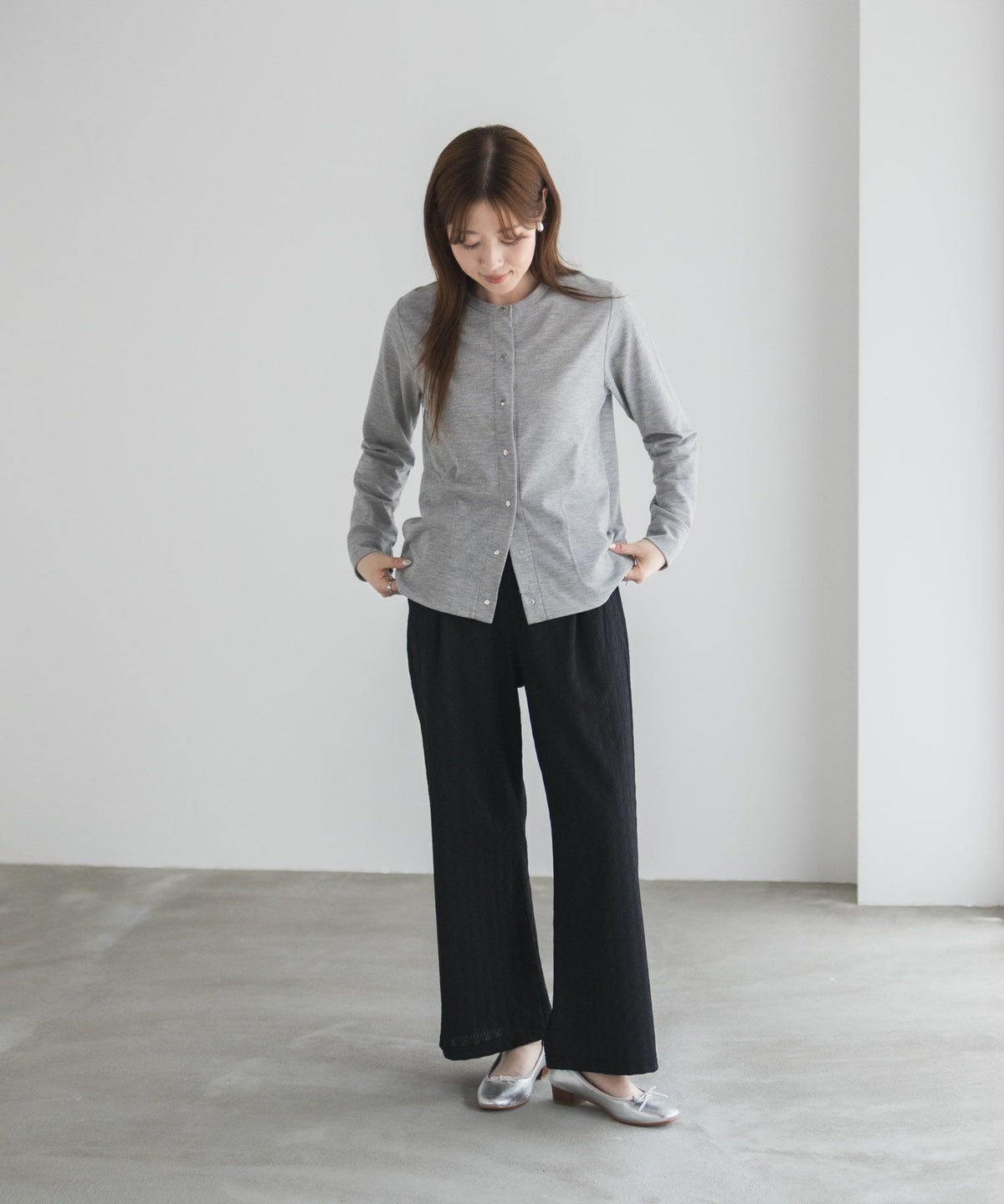 [期間限定価格]UVカット ドット釦カーディガン レディース