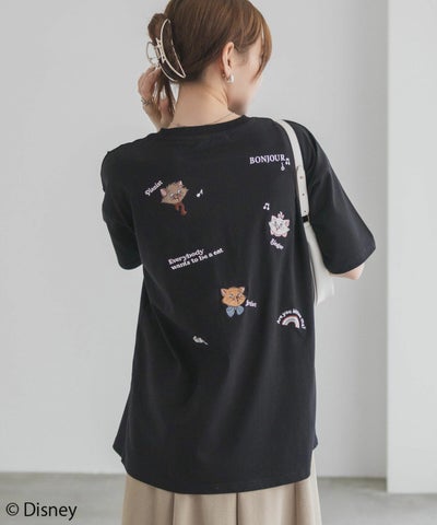 Disney マリー / ランダム刺繍Tシャツ レディース ネコポス 対応商品