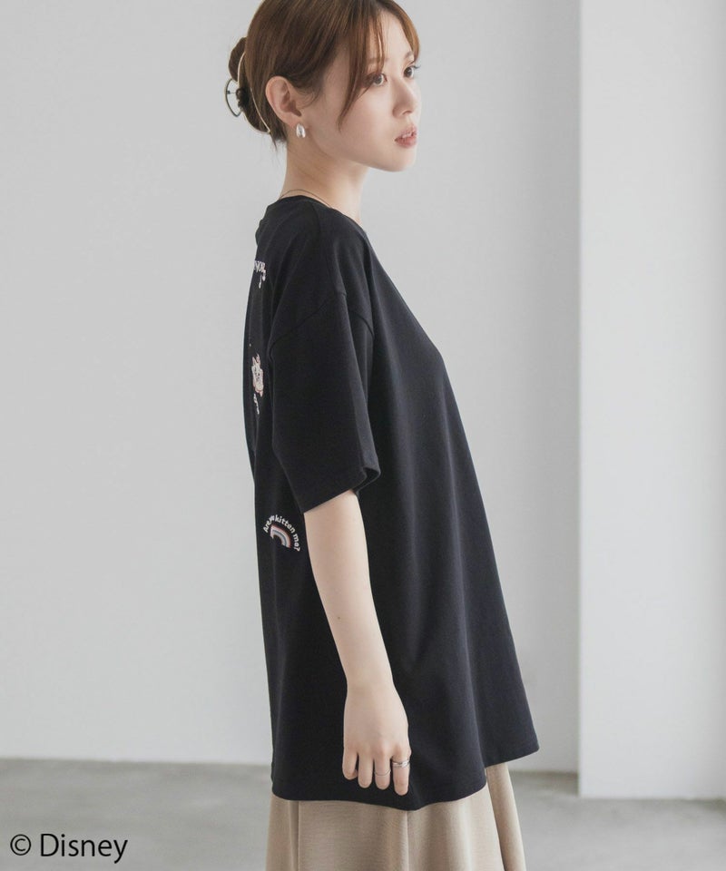 Disney マリー / ランダム刺繍Tシャツ レディース メール便 対応商品商品画像-8