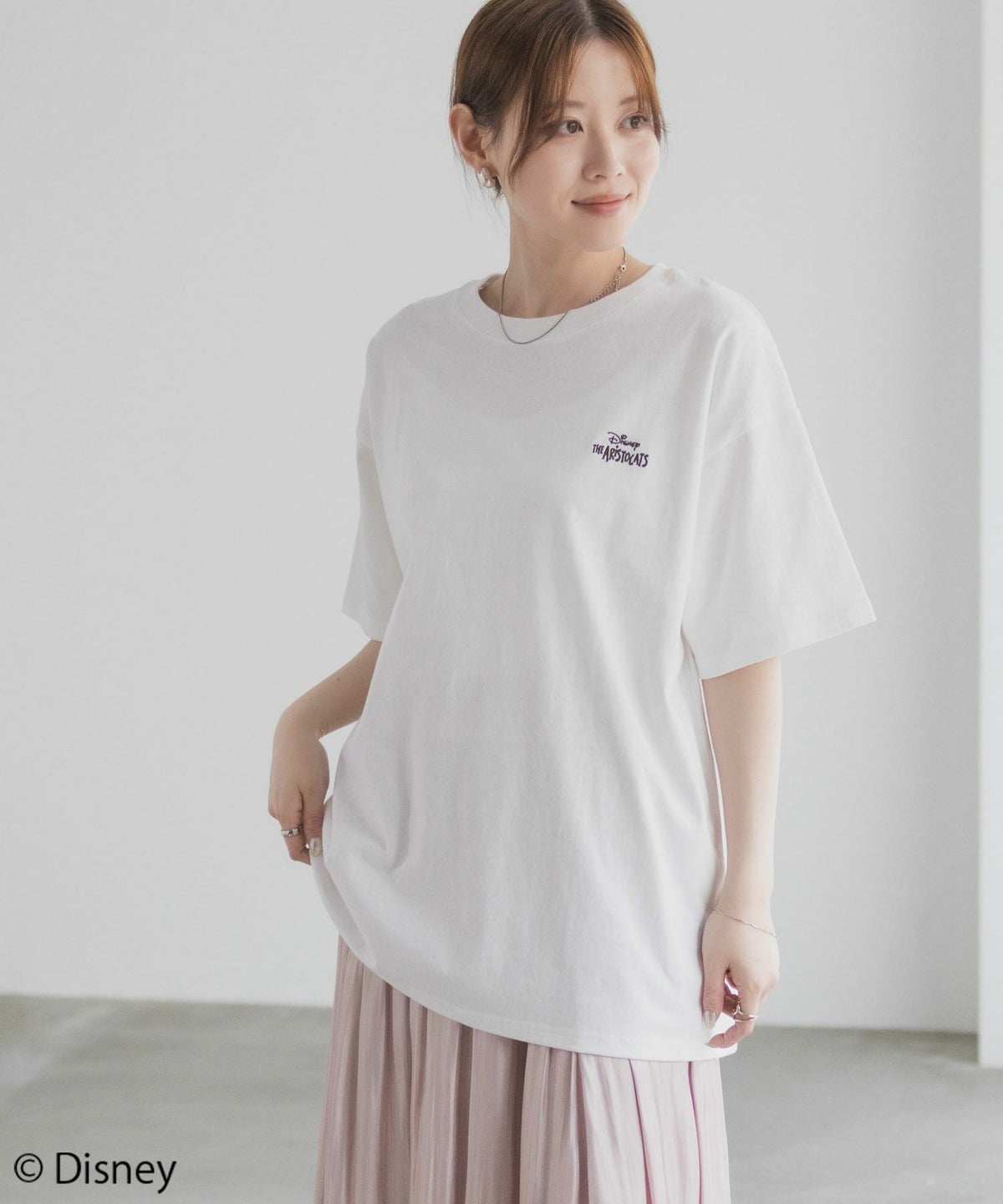 Disney マリー / ランダム刺繍Tシャツ レディース ネコポス 対応商品