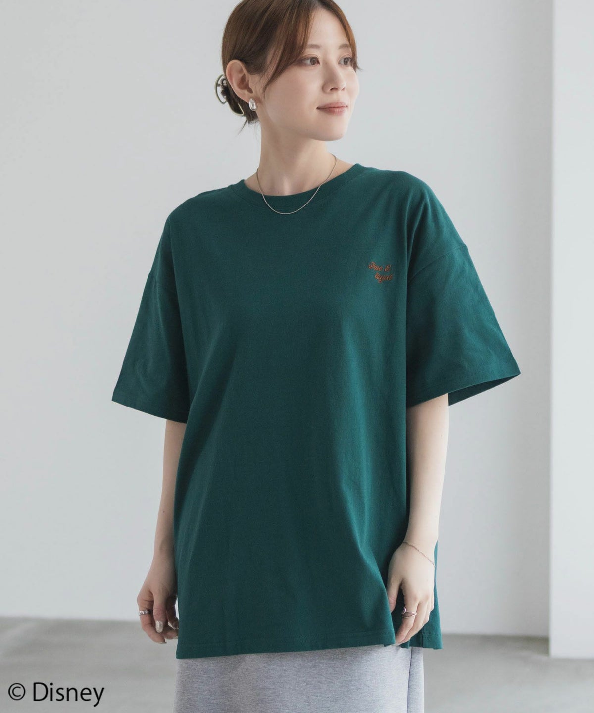 Disney わんわん物語 レディー＆トランプ / サガラ刺繍Tシャツ レディース ネコポス 対応商品