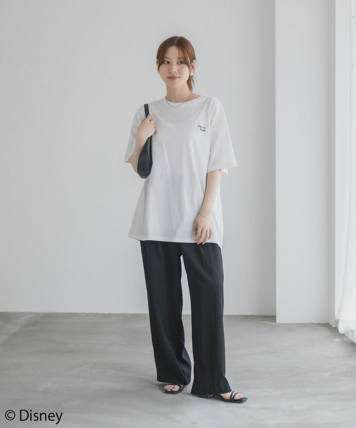 Disney わんわん物語 レディー＆トランプ / サガラ刺繍Tシャツ レディース ネコポス 対応商品