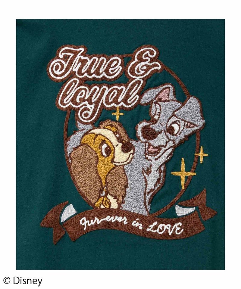 Disney わんわん物語 レディー＆トランプ / サガラ刺繍Tシャツ レディース メール便 対応商品商品画像-24