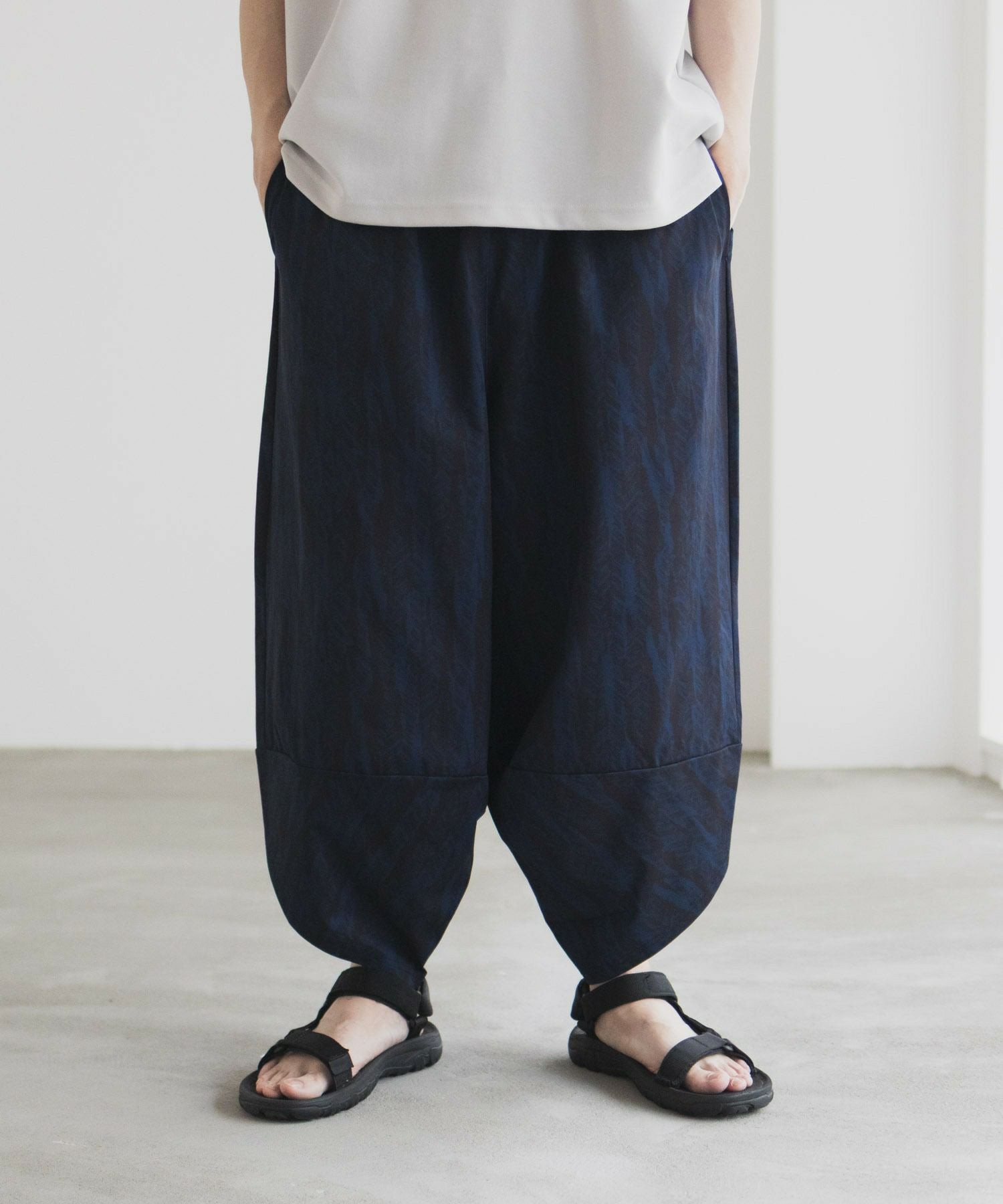 NAVY SARARI バルーンロングパンツ メンズ