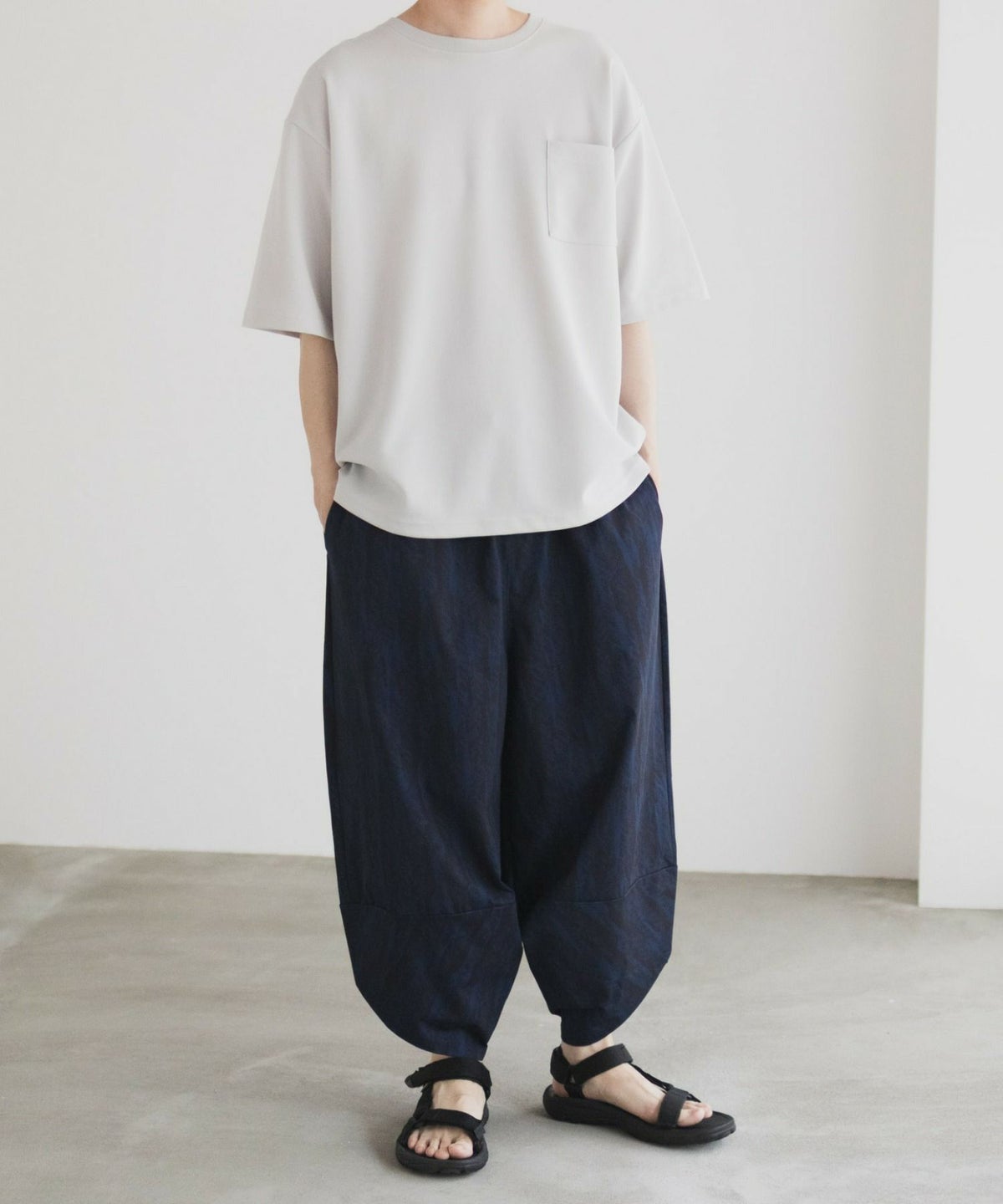 NAVY SARARI バルーンロングパンツ メンズ