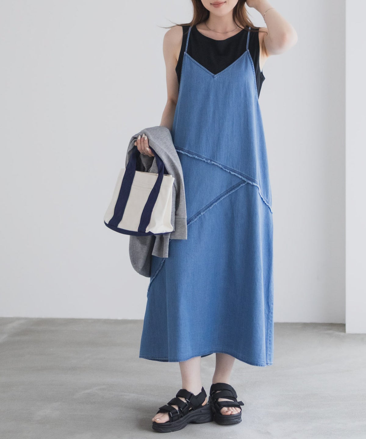 nAvy 毎日はきたくなるデニム「マイデニ」 イージーキャミワンピース レディース