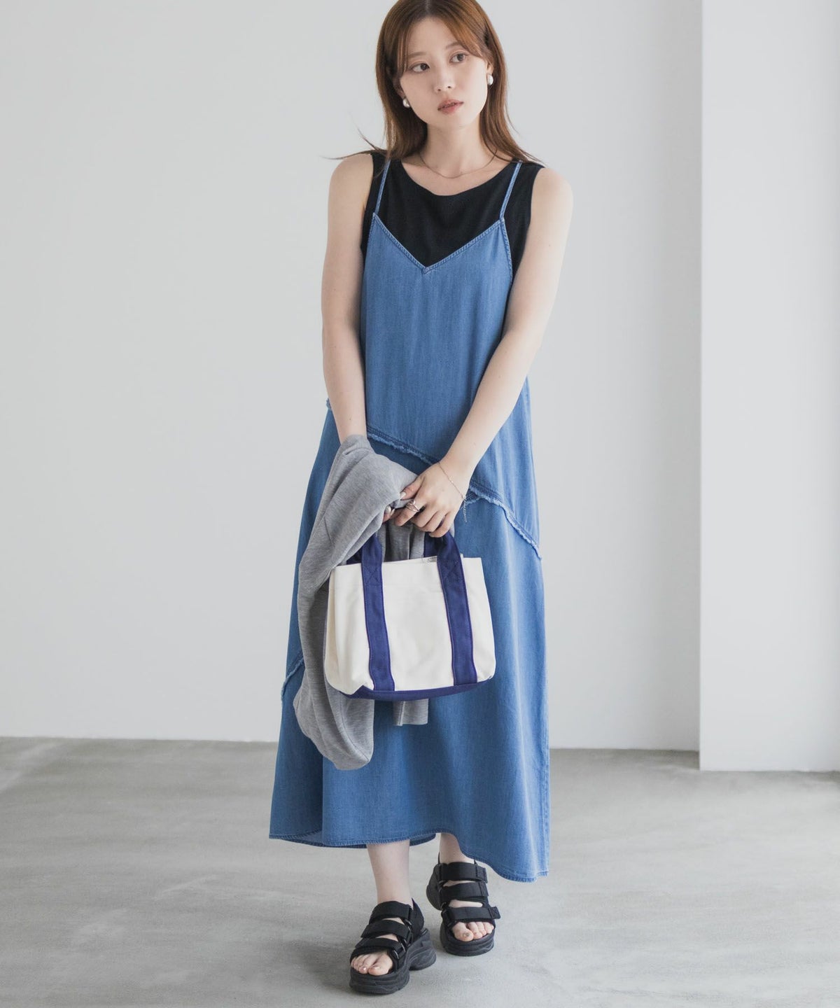 nAvy 毎日はきたくなるデニム「マイデニ」 イージーキャミワンピース レディース