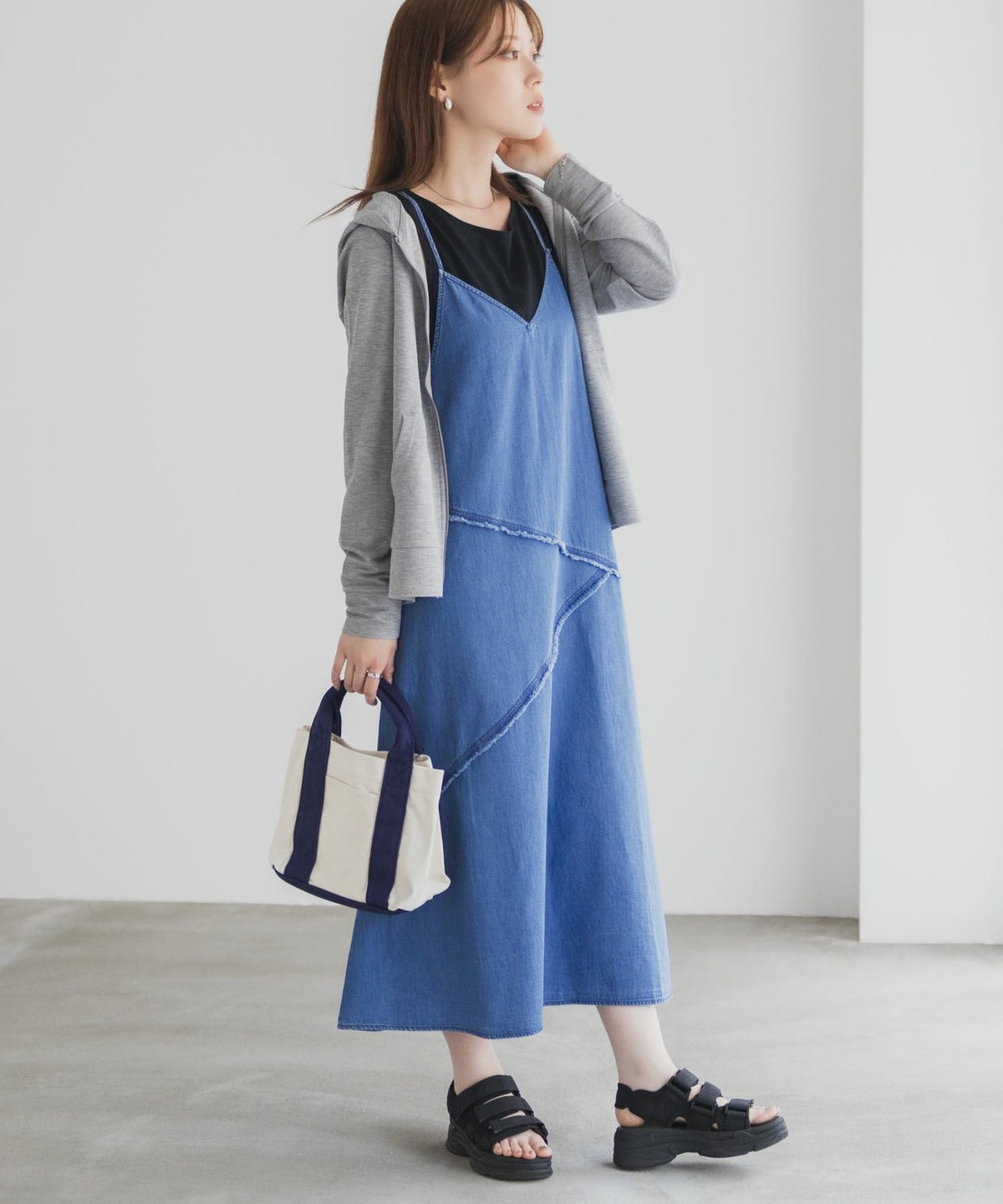 nAvy 毎日はきたくなるデニム「マイデニ」 イージーキャミワンピース レディース