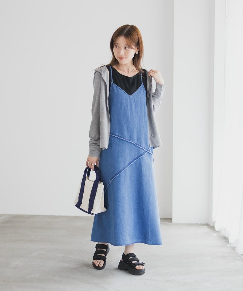 nAvy 毎日はきたくなるデニム「マイデニ」 イージーキャミワンピース レディース商品画像-12