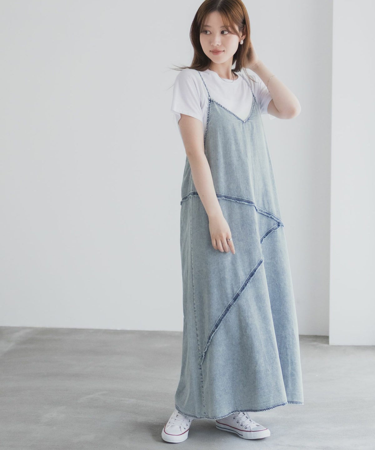 nAvy 毎日はきたくなるデニム「マイデニ」 イージーキャミワンピース レディース