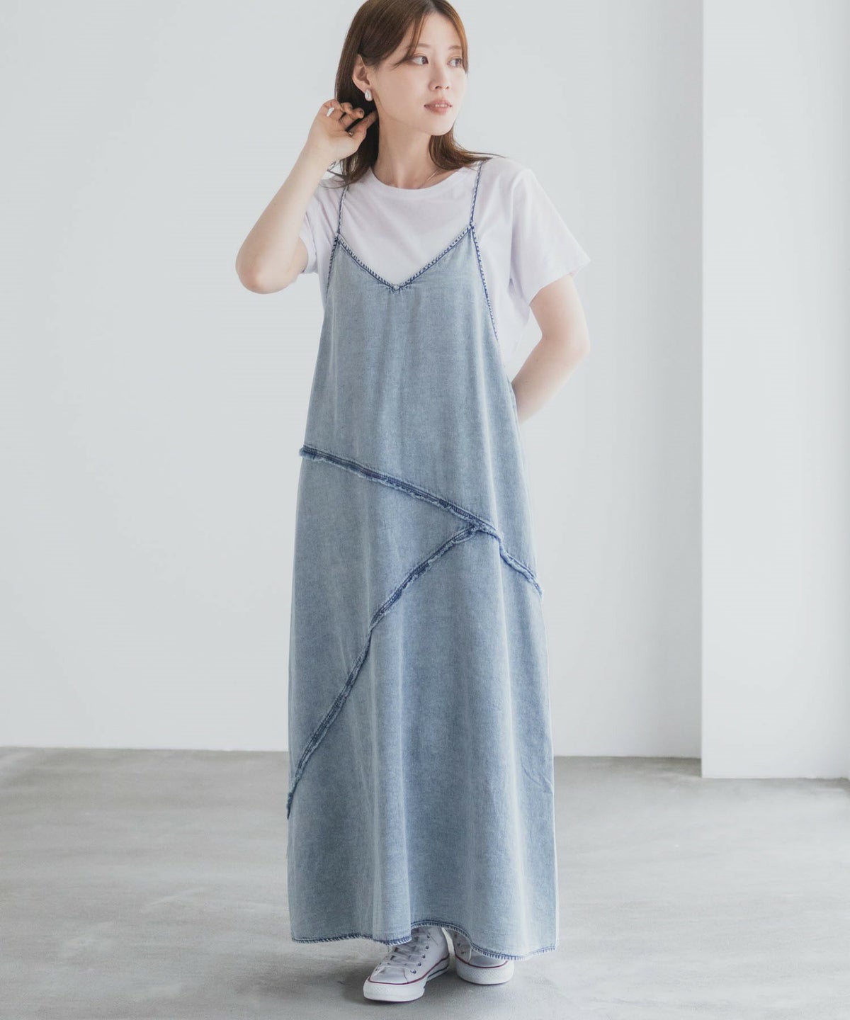 nAvy 毎日はきたくなるデニム「マイデニ」 イージーキャミワンピース レディース