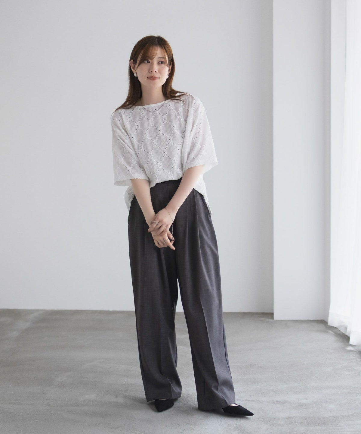 nAvy レースプルオーバー レディース