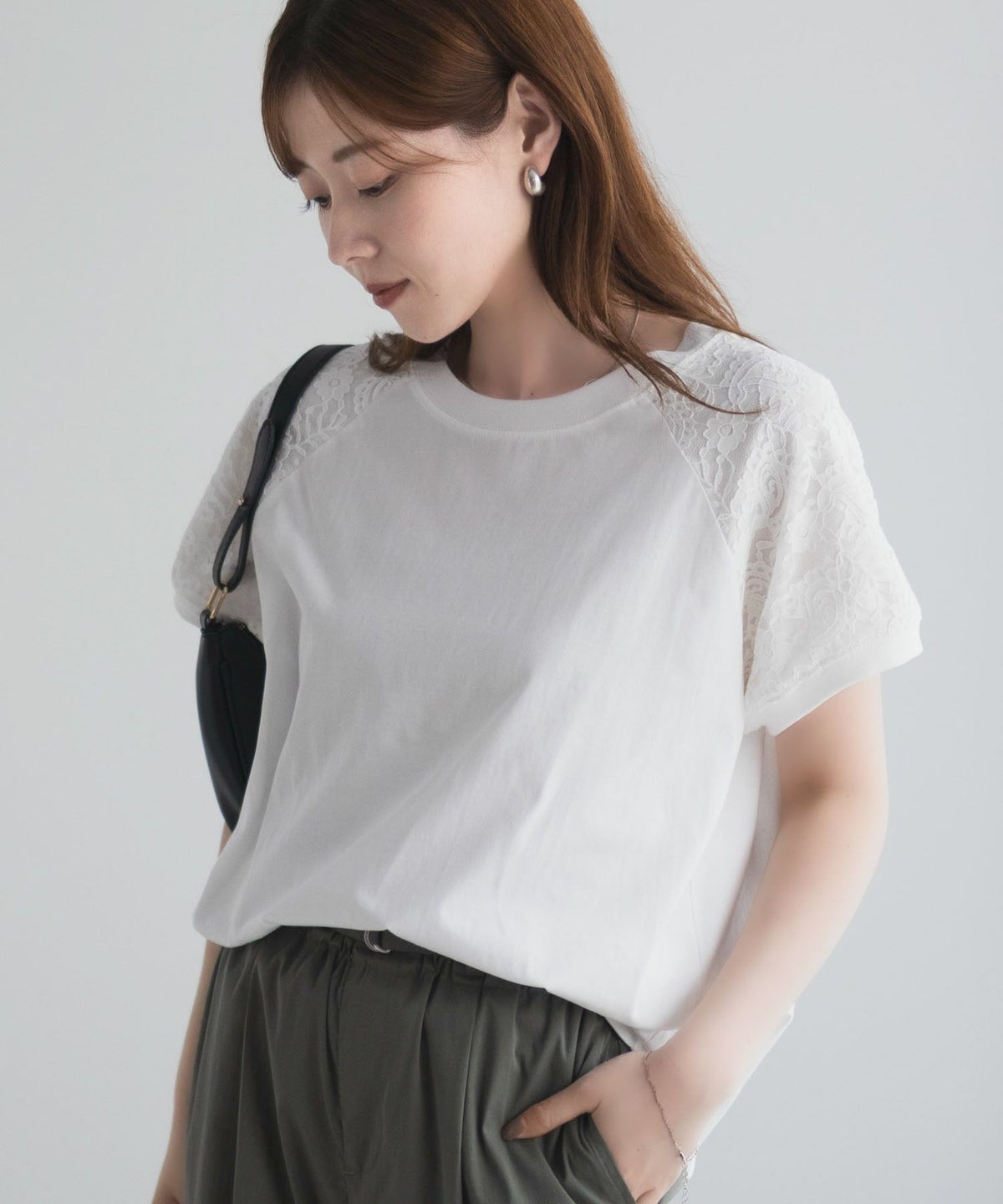 nAvy ショルダーレースTシャツ レディース ネコポス 対応商品