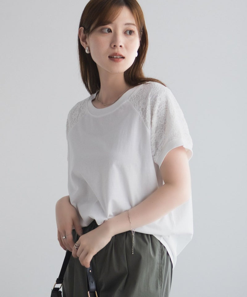 nAvy ショルダーレースTシャツ レディース メール便 対応商品商品画像-10