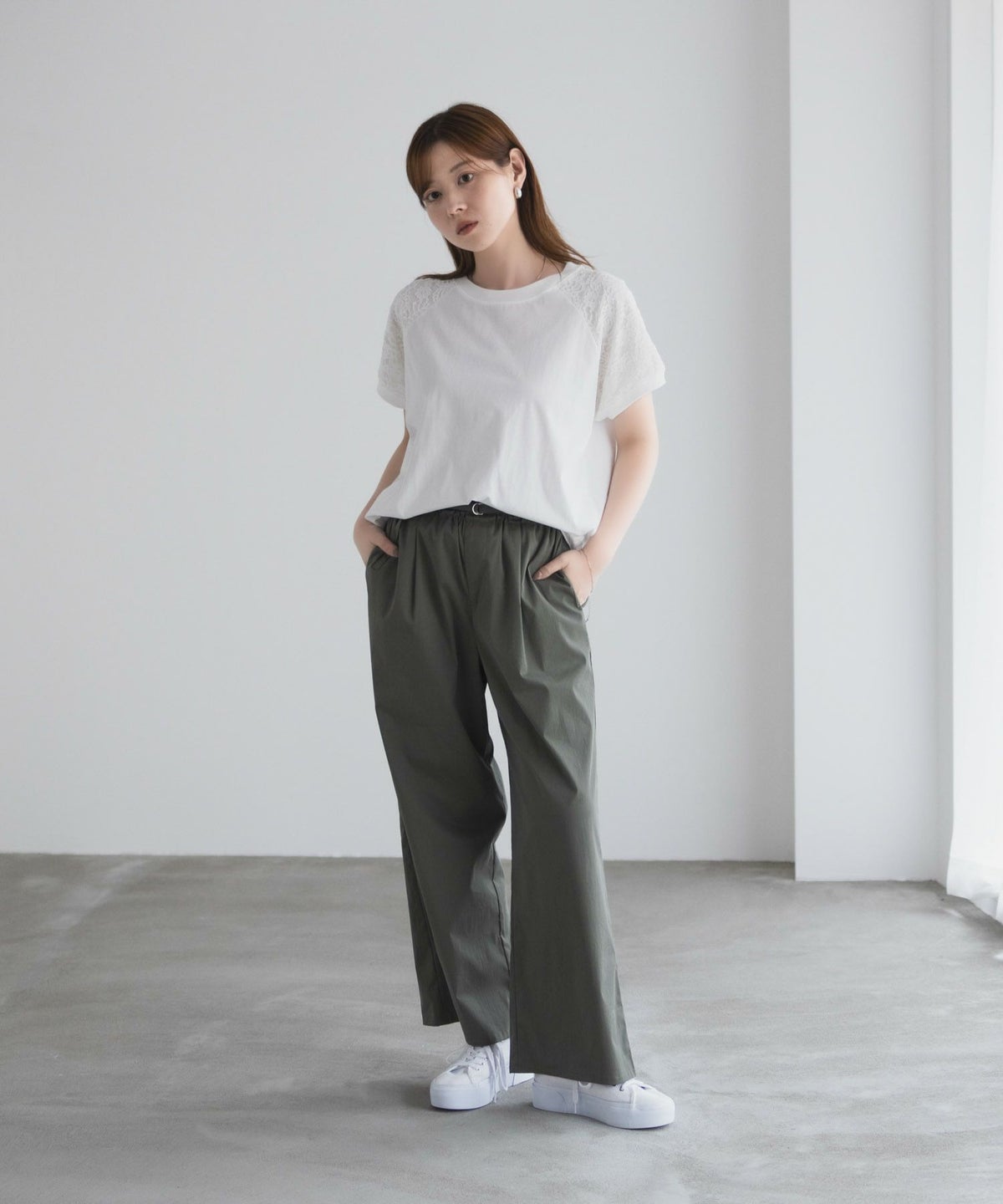 nAvy ショルダーレースTシャツ レディース ネコポス 対応商品