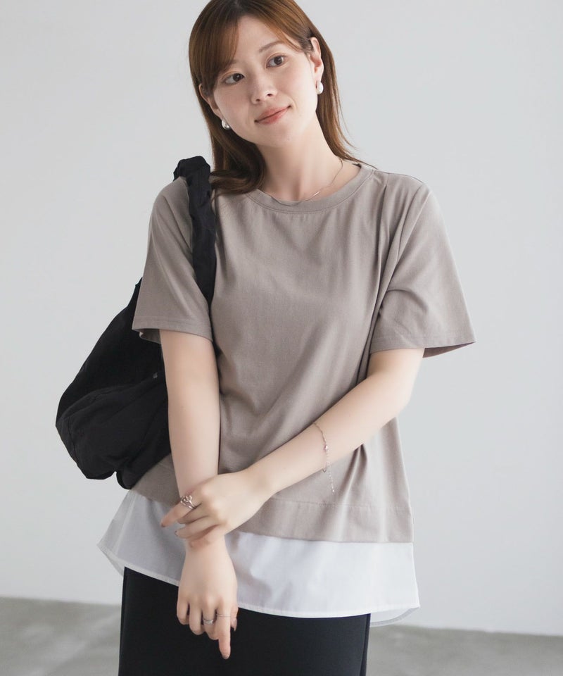 nAvy 時短 裾異素材切替プルオーバー レディース メール便 対応商品商品画像-4