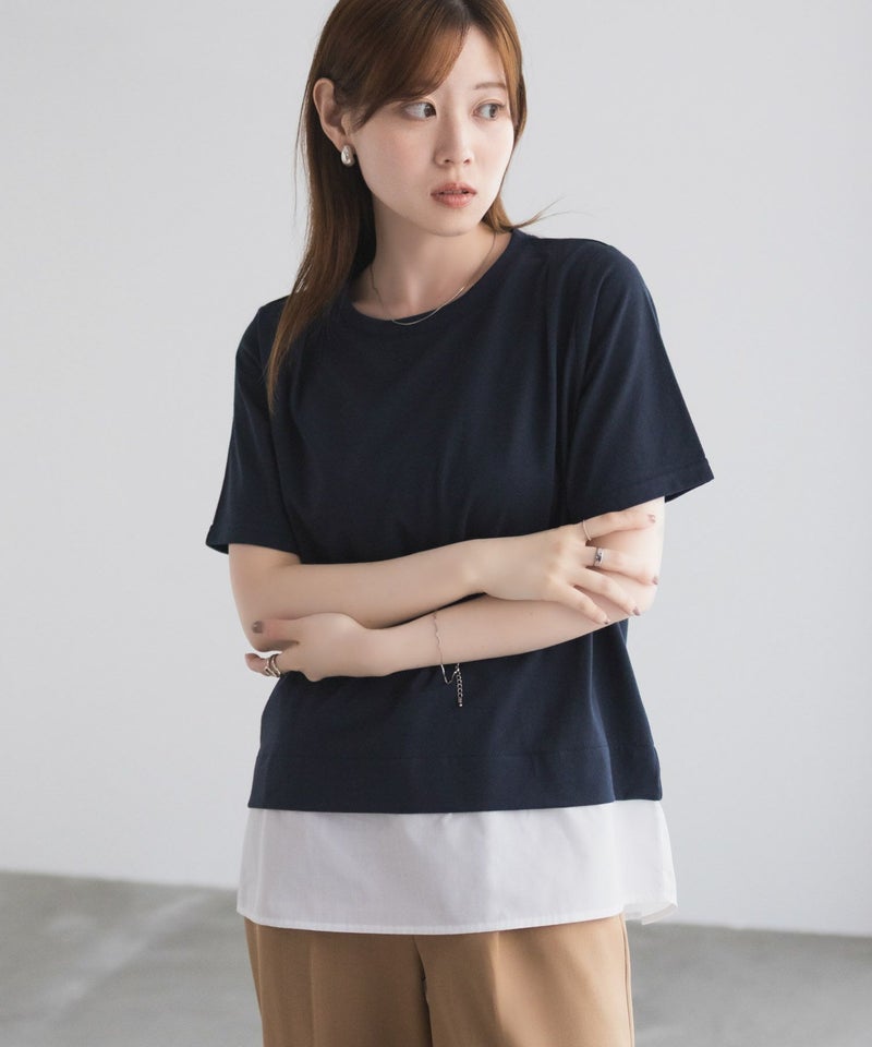 nAvy  時短 裾異素材切替プルオーバー レディース メール便 対応商品商品画像-15