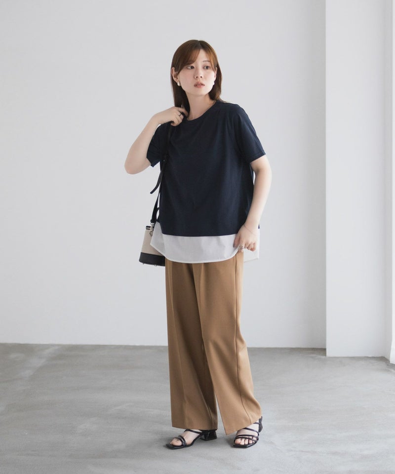 nAvy 時短 裾異素材切替プルオーバー レディース メール便 対応商品商品画像-18