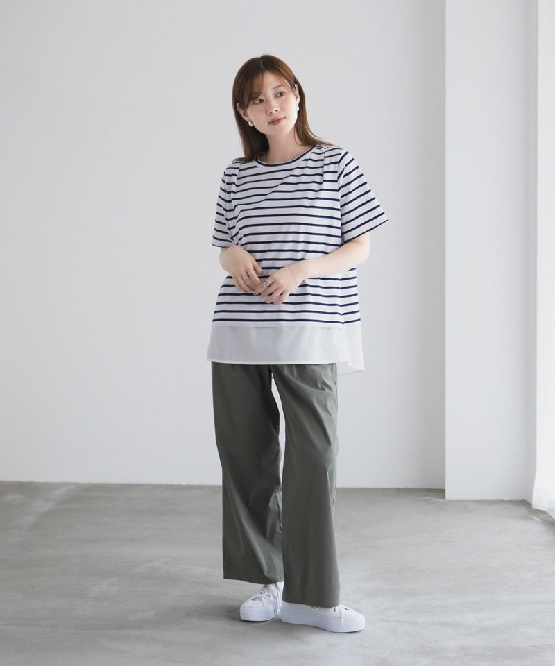 nAvy  時短 裾異素材切替プルオーバー レディース メール便 対応商品商品画像-34