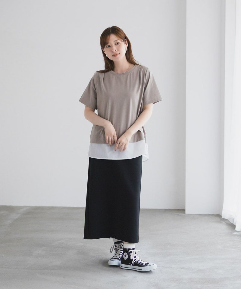 nAvy  時短 裾異素材切替プルオーバー レディース メール便 対応商品商品画像-37