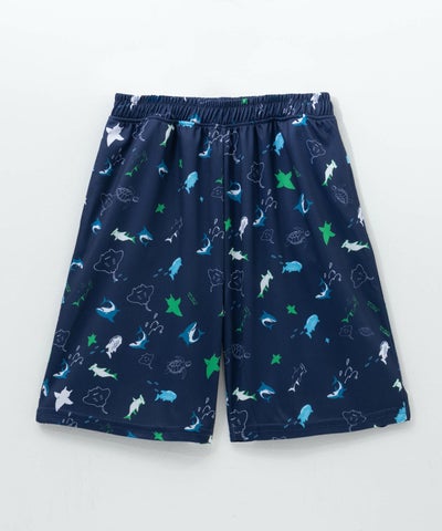 NAVY 海の生き物柄ショートパンツ キッズ