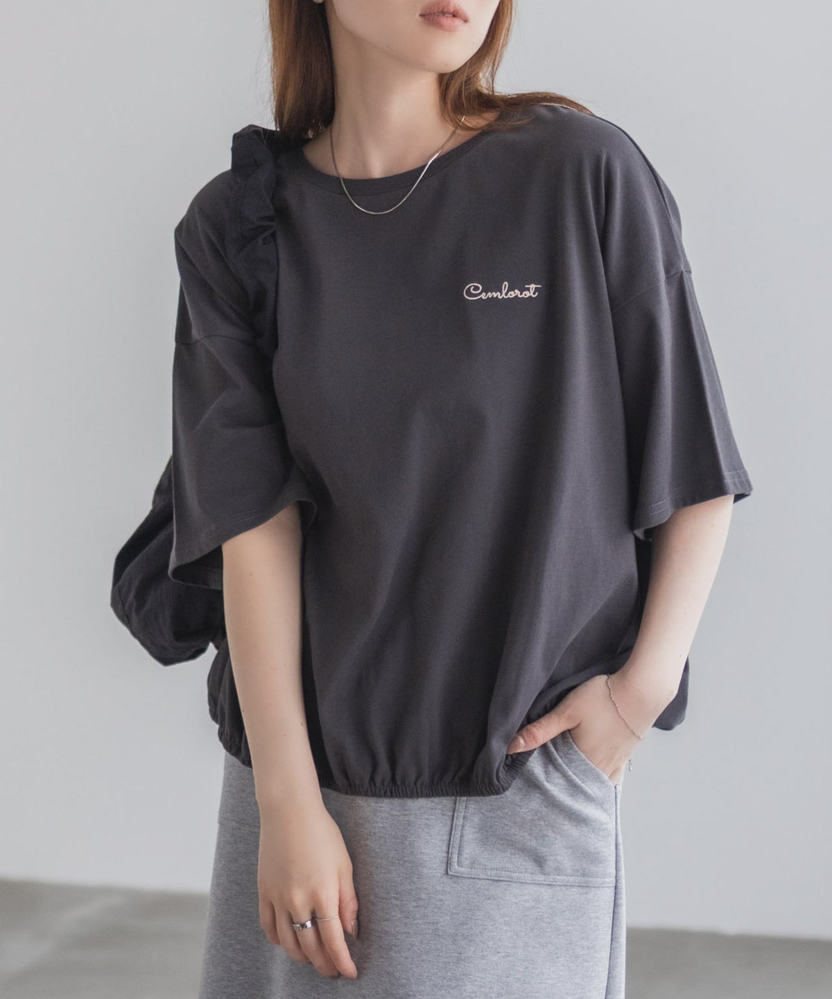 nAvy 裾ゴムバルーンTシャツ レディース ネコポス 対応商品