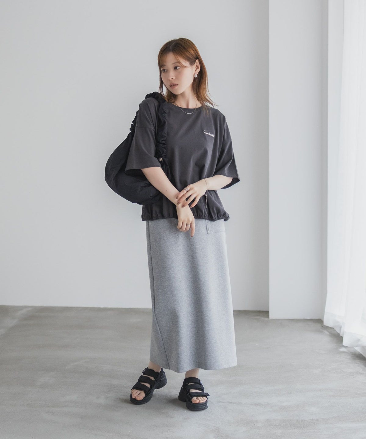 nAvy 裾ゴムバルーンTシャツ レディース ネコポス 対応商品