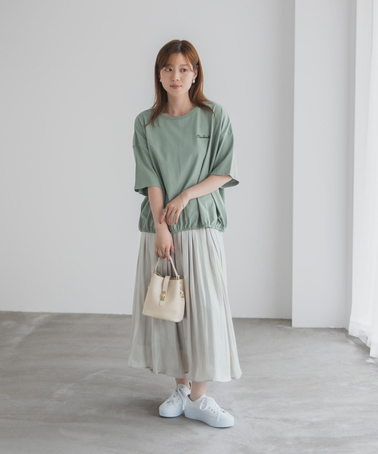 NAVY nAvy 裾ゴムバルーンTシャツ レディース