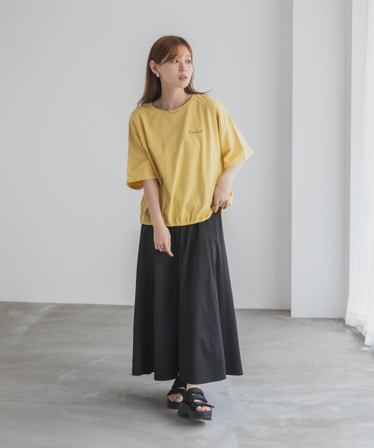 NAVY nAvy 裾ゴムバルーンTシャツ レディース