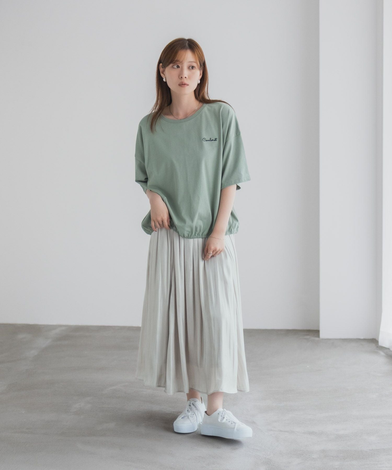 NAVY nAvy 裾ゴムバルーンTシャツ レディース