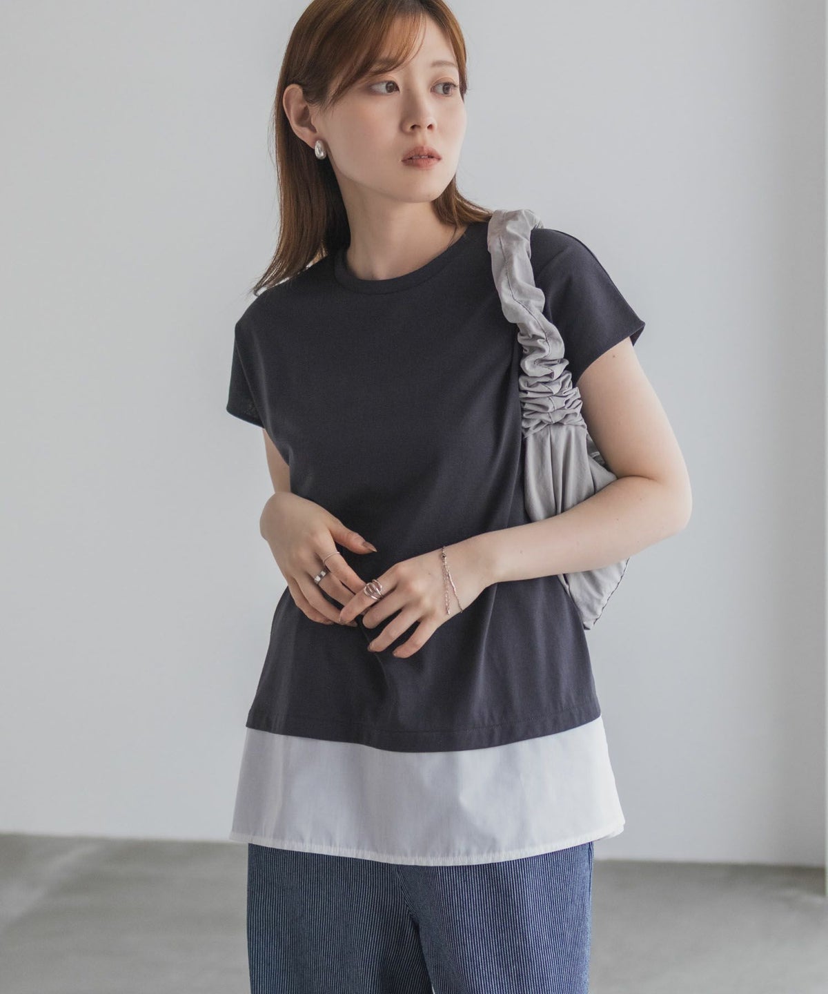 nAvy 時短 異素材フレンチプルオーバー レディース ネコポス 対応商品